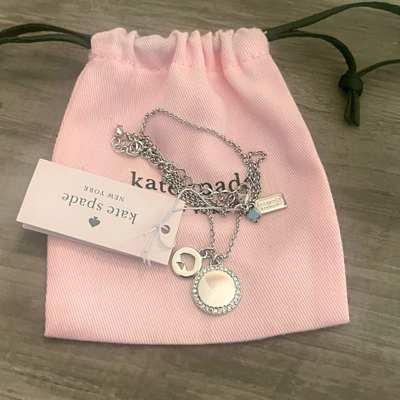 Kate Spade Silver-Tone Spot the Spade Crystal Pendant Necklace